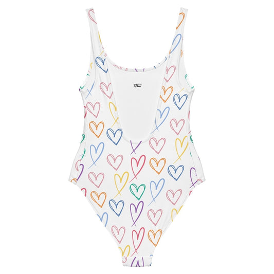 Random Rainbow Hearts All Over Print - Memories of Seasons